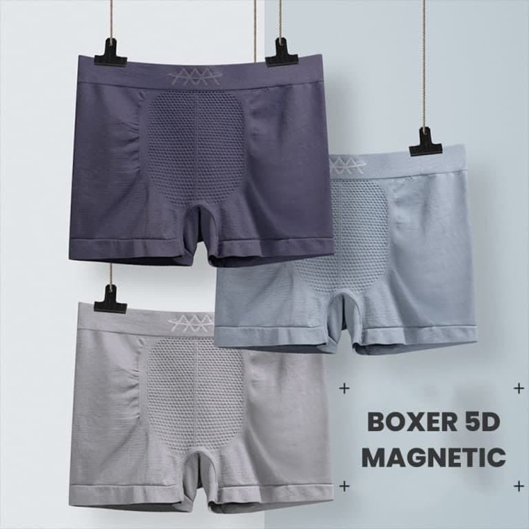 Celana Dalam Boxer 5D Magnetic 3PCS Kesehatan Vitalitas Pria