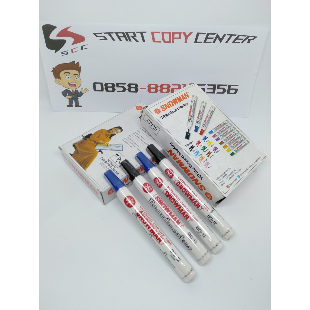 

SPIDOL SNOWMAN WHITEBOARD MARKER HITAM BIRU