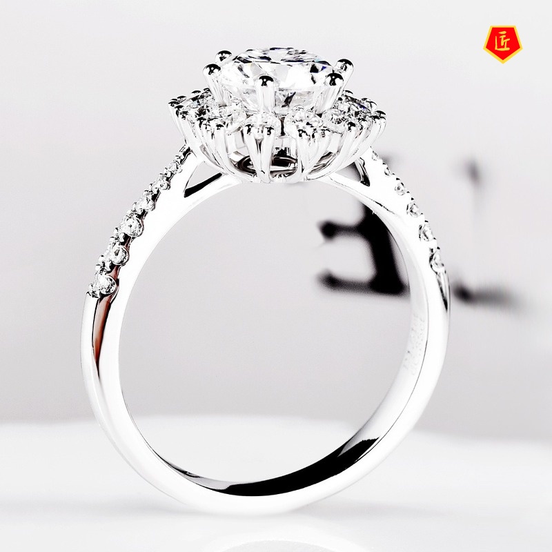 [Ready Stock]Fashion Elegant Moissanite Ring Female