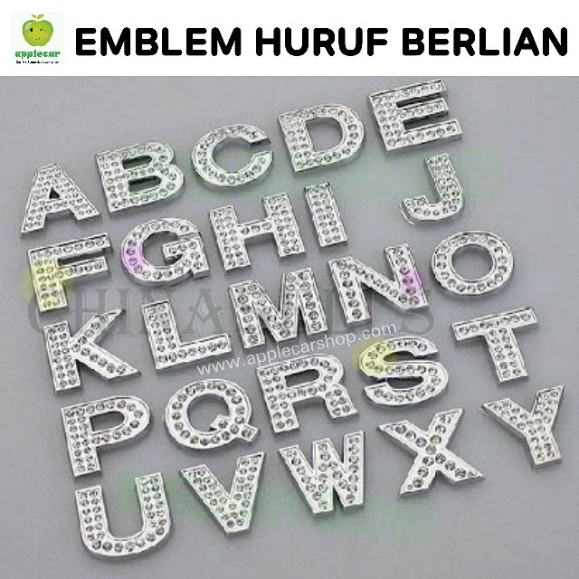 Emblem Huruf Mobil Berlian