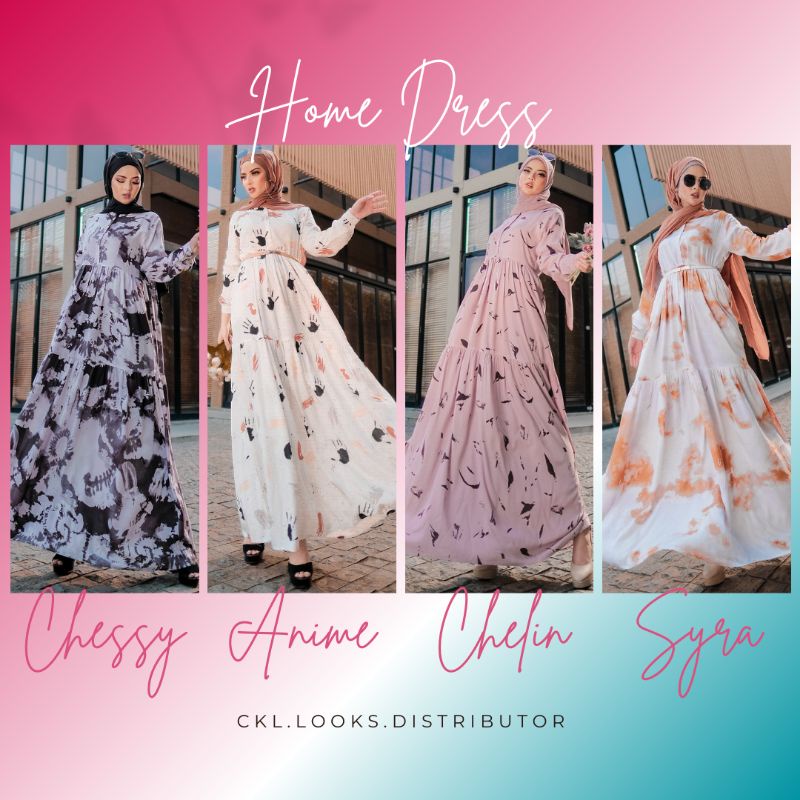 CKL LOOKS - HOME DRESS - Kode CHESSY ANIME CHELIN SYRA - Dress Fashion Multifungsi