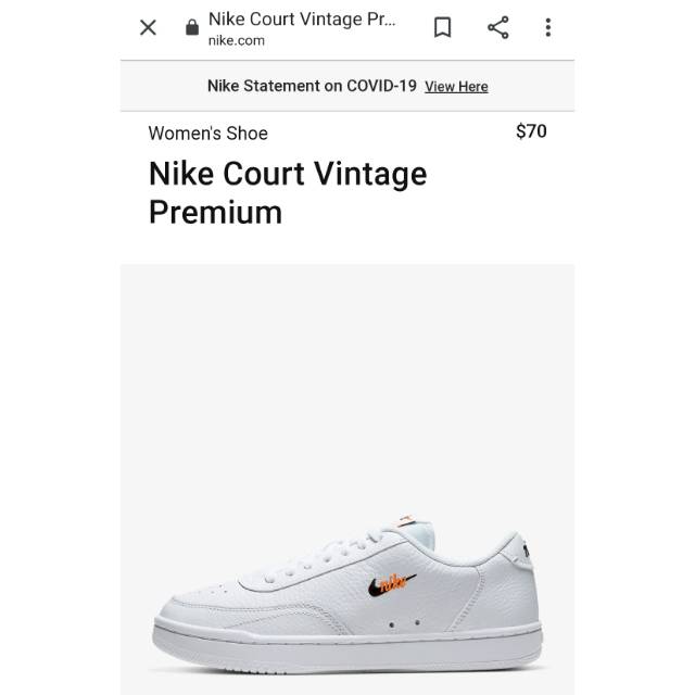 Nike Court Vintage Original + Free Kaos Kaki