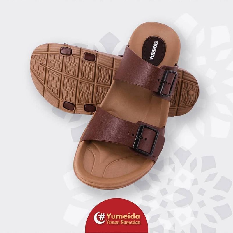 Sandal Pria/ Wanita Model Ban Dua Casual Modern Lentur Yumeida Size 38-43