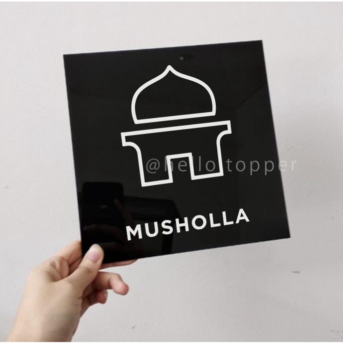 

Sign Board | Musholla Modern Akrilik 20x20 Printed helloto99 Buru Order