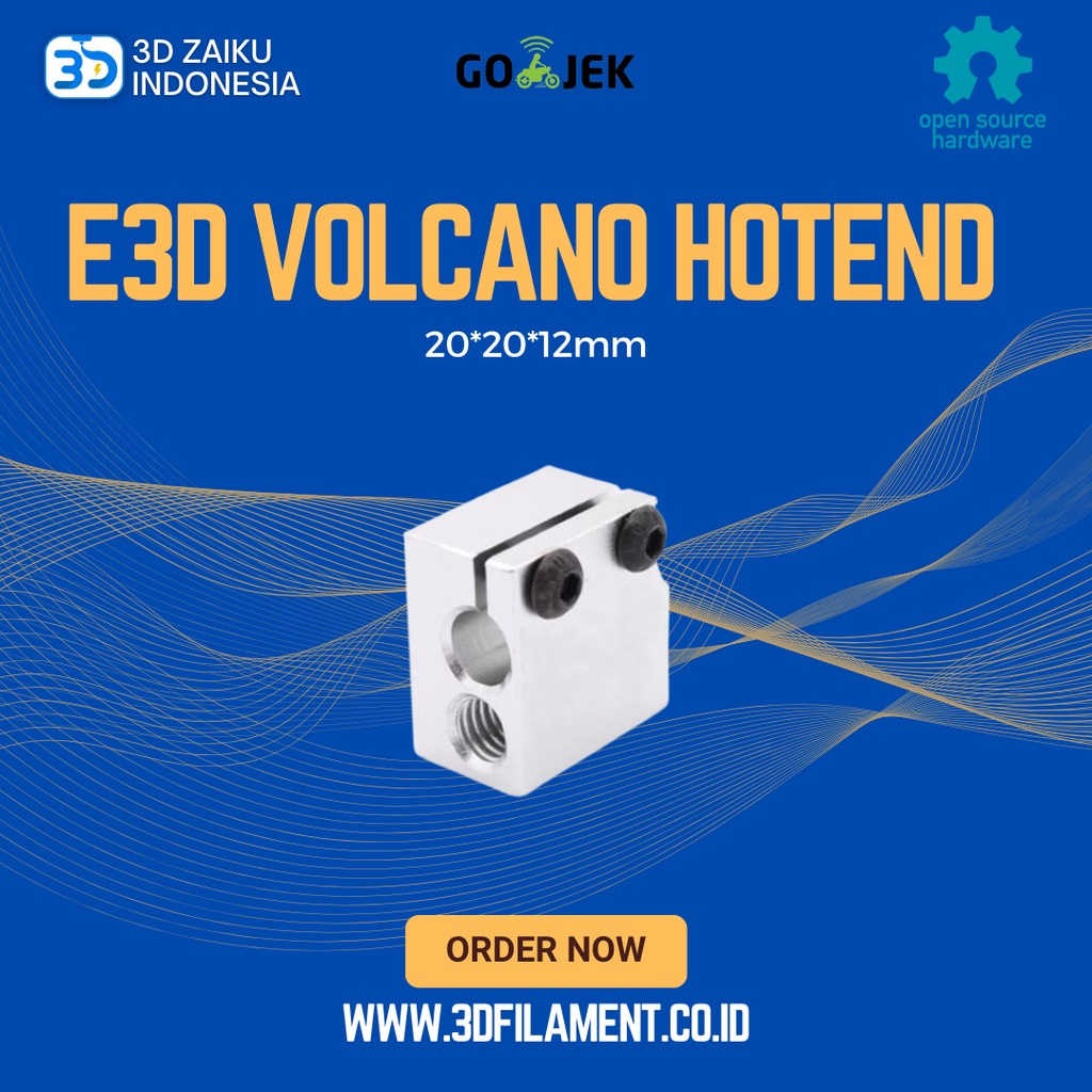 Reprap 3D Printer E3D Volcano Hotend Heat Block