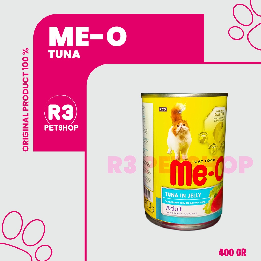 Makanan Kucing basah premium MEO kaleng 400gr All Varian