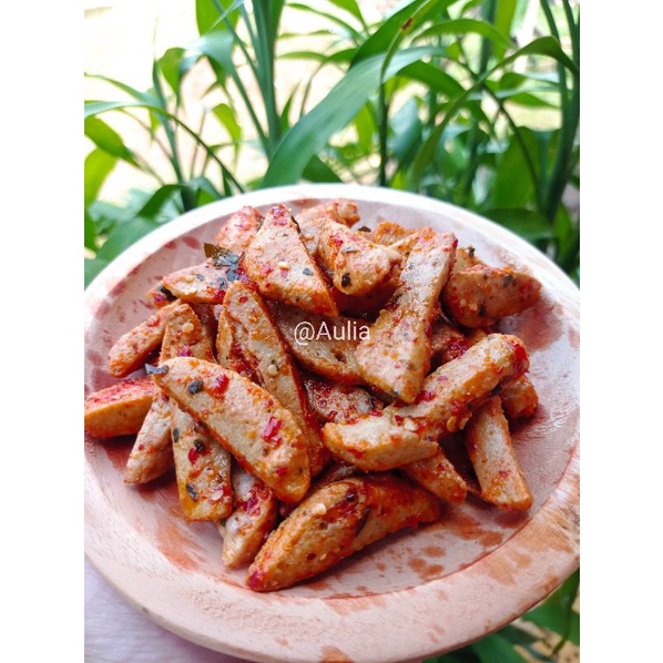 Basreng stik pedas daun jeruk bumbu basah special rasa isi 100gram