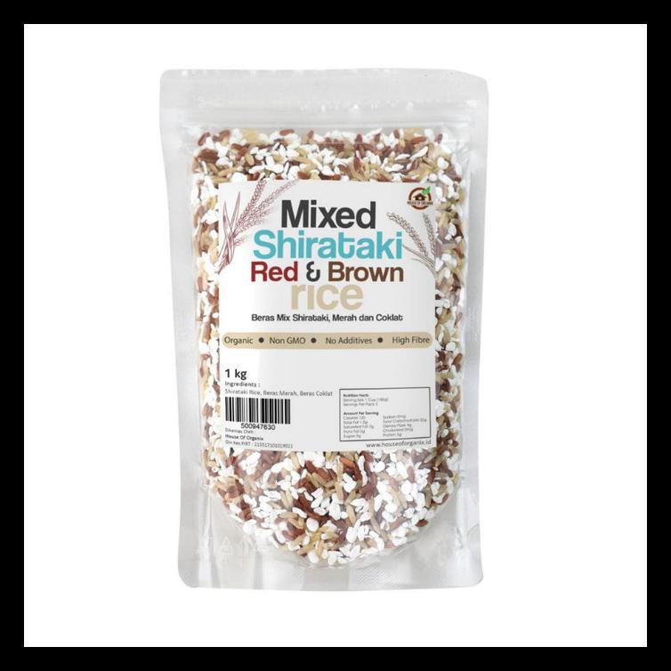 

HOUSE OF ORGANIX MIXED SHIRATAKI , RED AND BROWN RICE 1 KG BERKUALITAS