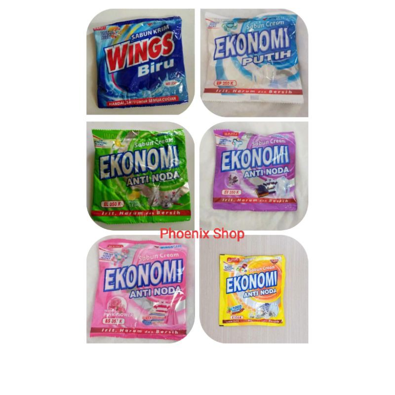 SABUN CREAM EKONOMI WINGS BIRU SABUN COLEK 350K