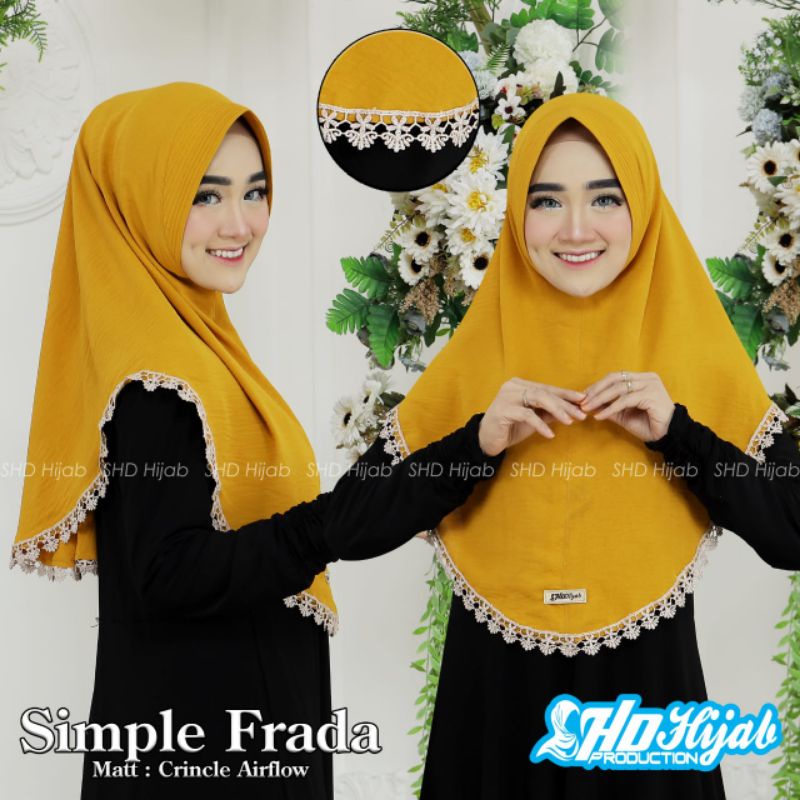Jilbab Khimar Bergo Instan Simple Frada Ori SHD Hijab