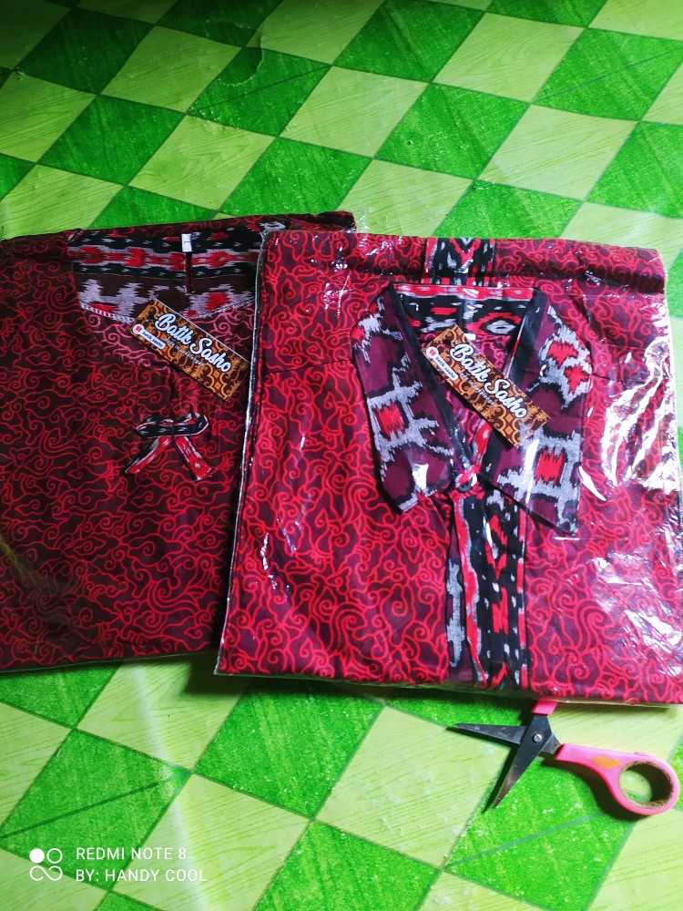 Maura Couple-batik Couple Atasan,dolby Dolbi Doly Mega Mendung Merah,batik Couple Pekalongan