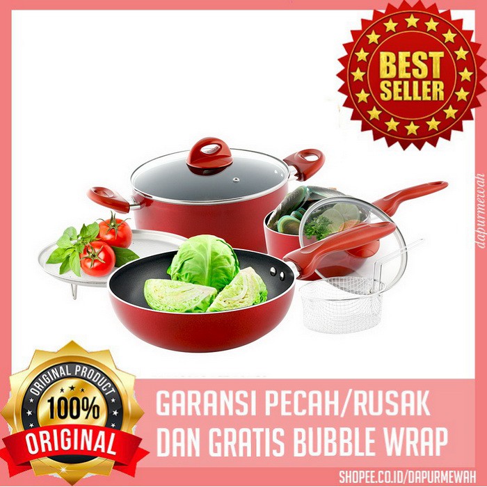Panci Vicenza V817 Anti Lengket - Easy Set Cooking Pan Original Vicenza