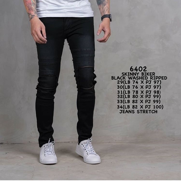 SKINNY JEANS BIKERS/JEANS BIKERS / JEANS RIPPED #INVO08