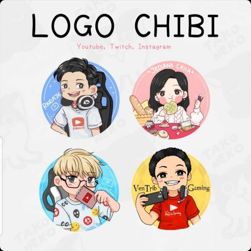 Open Commission Buka Jasa Gambar Logo Chibi Youtube Profile Picture