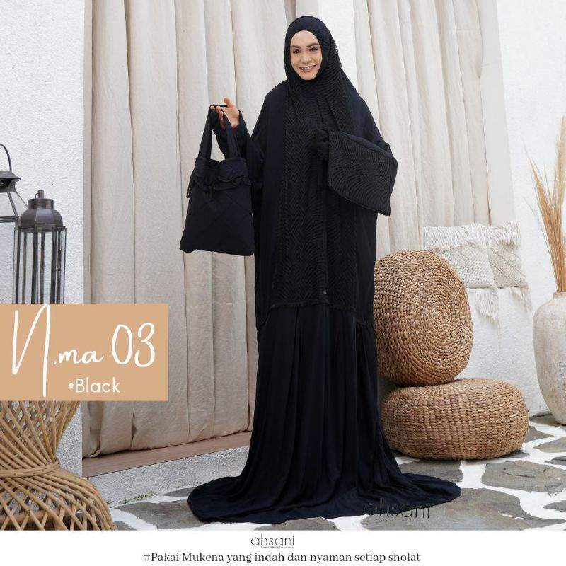 Mukena Eklusif Terbaru Ahsani Polos Mewah Katun Rayon Twill Terbaik Adem Terusan Lamaran Hantaran Um