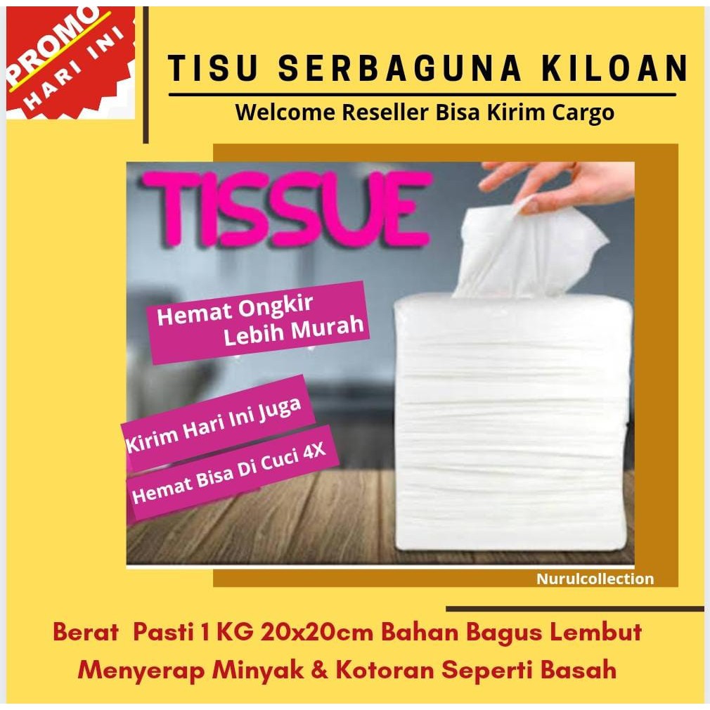 [Promo Tisu 1kg] Tisu Kompor Serbaguna Bisa Di cuci Tissu TSG Tisu Facial Lembut Halus Murah