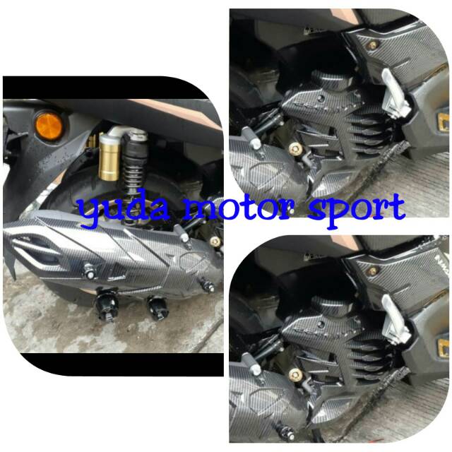 Paket Nmax new 2020 tutup radiator Nmax new 2020 carbon + tutup knalpot Nmax new 2020 carbon