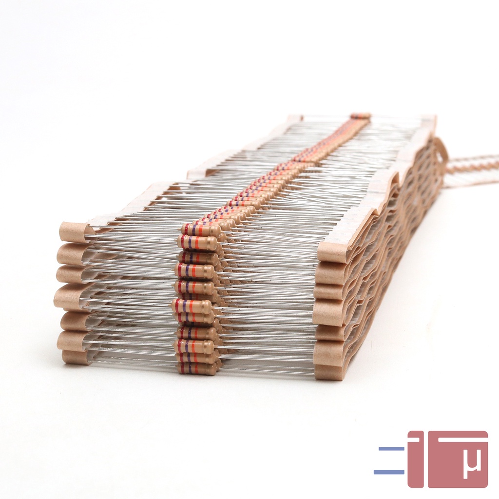 X10 Resistor 27K 1/2W Karbon 5% Taiwan Kaki Tembaga