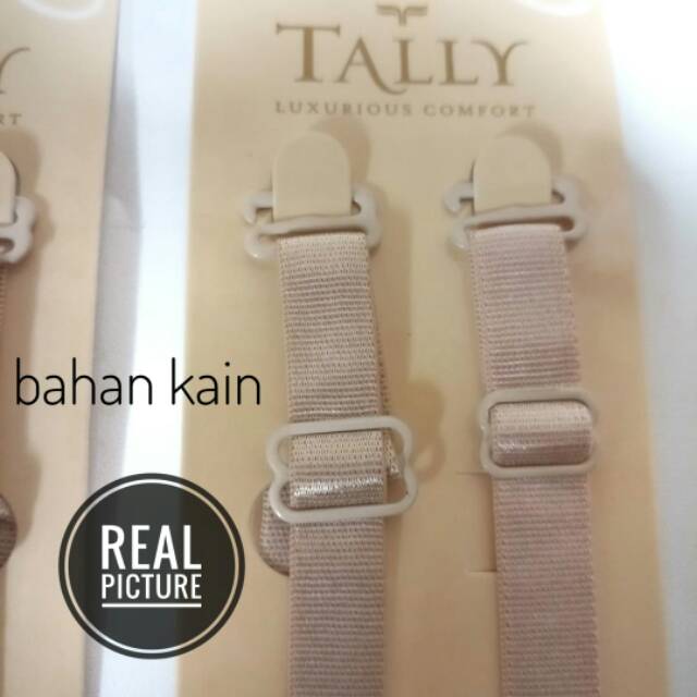 Tali Bra Kain Tali Sambungan Bh Tali Bra Extension Bahan Kain Tebal Berkualitas Warna Hitam Cream