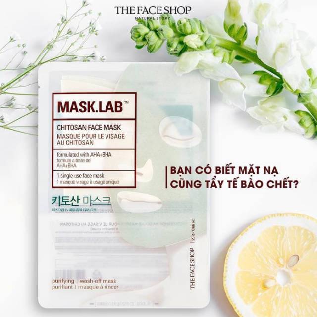 Download Thefaceshop Mask Lab Chitosan Face Mask Shopee Indonesia PSD Mockup Templates