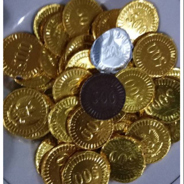 Coklat koin 500 | coklat coin emas 500 (25 pcs)