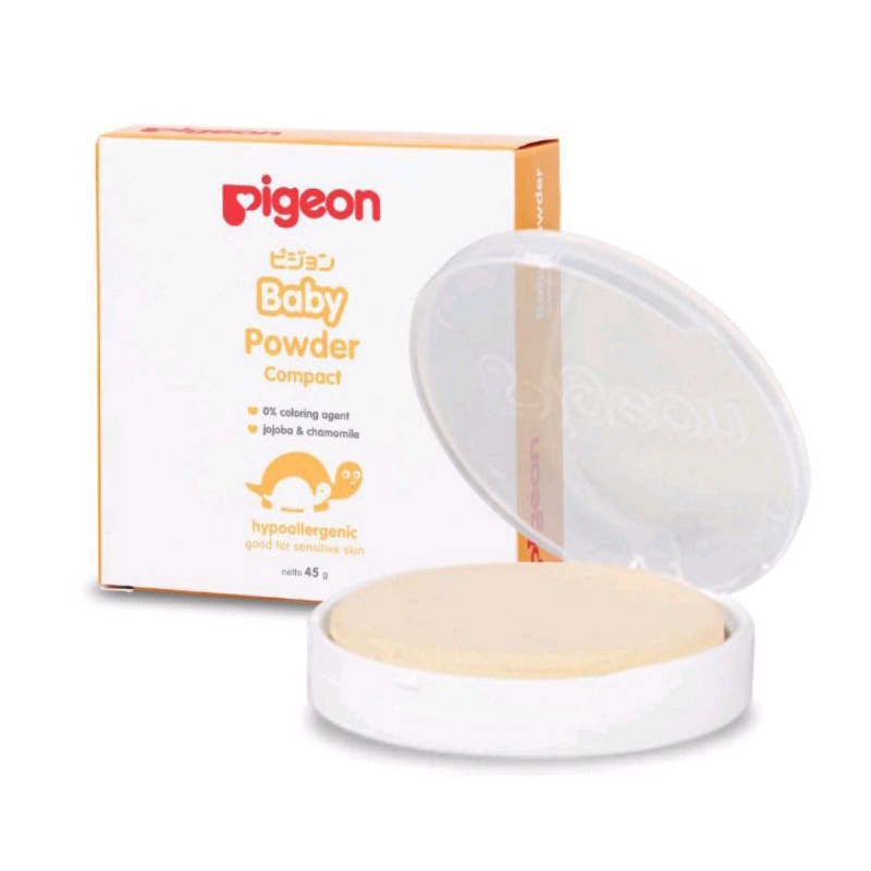 Pigeon Baby compact Powder Chamomile White 45g/ Bedak bayi/ Bedak padat bayi