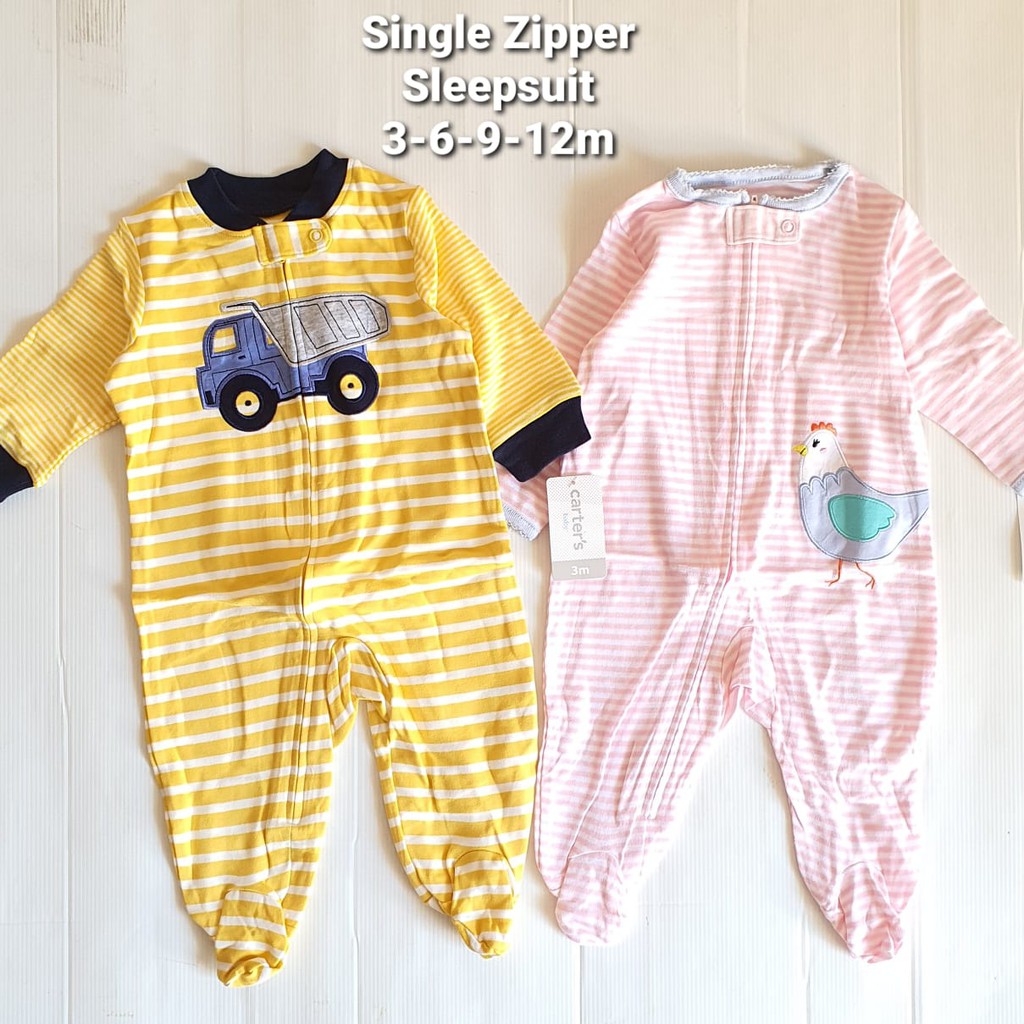 Single Sleepsuit Zipper/ Baju Tidur Bayi