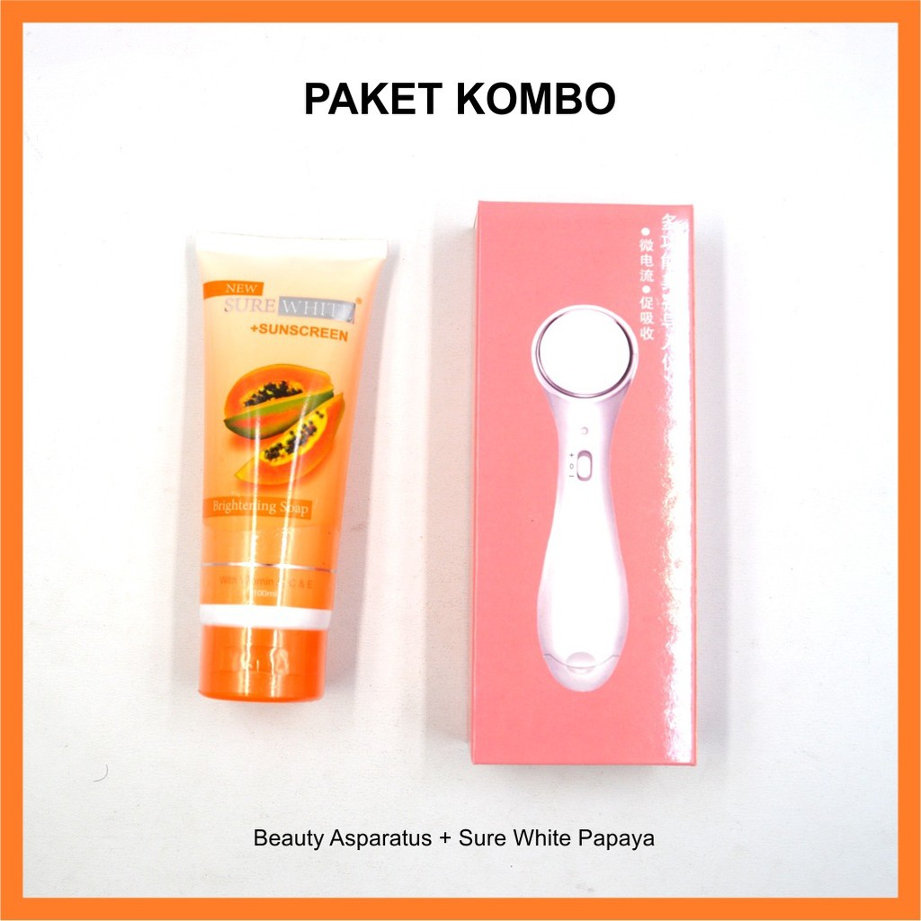 PAKET KOMBO ( 1 SETRIKA WAJAH + 1 GEL ) free 1 pcs baterai