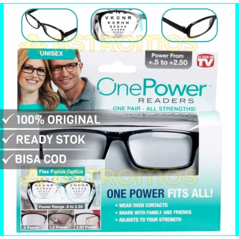 Kacamata Baca Plus OnePower Reader AutoFocus Anti Bluray/Kacamata Auto Focus Serba Guna Buat Baca Da