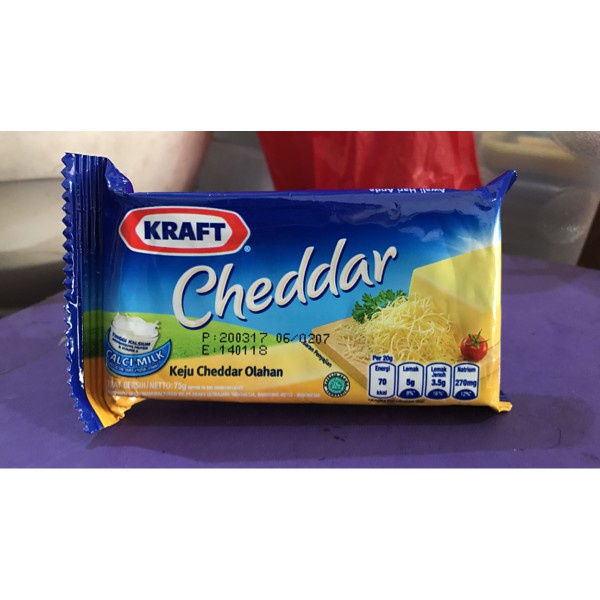 Keju Cheddar Kraft - Cheese 70gram