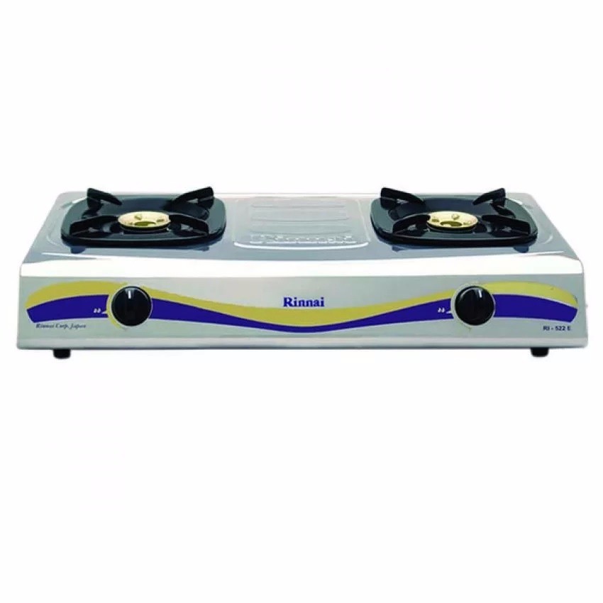 RINNAI Kompor Gas Stainless 2 Tungku RI-522E - Silver