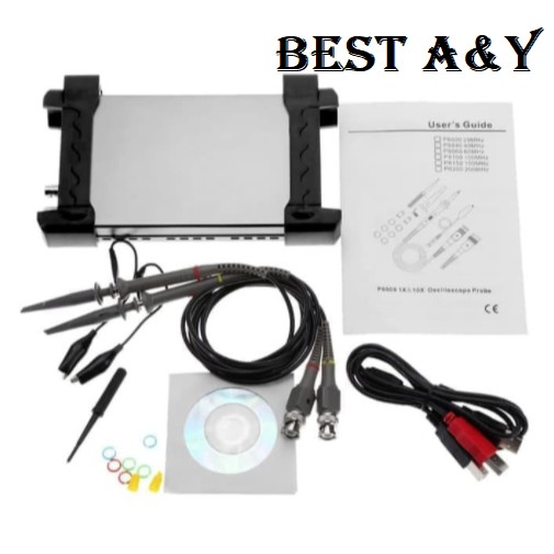 Oscilloscope Digital  2 Channel 20Mhz USB PC Osiloskop Hantek 6022BE