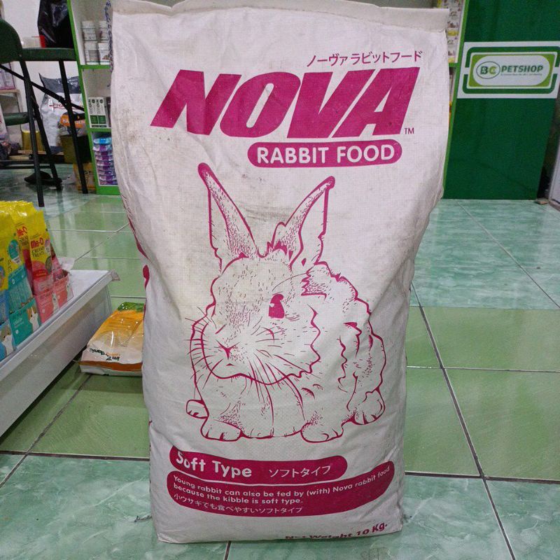 GRAB/GOJEK PROMO !! NOVA RABBIT 10kg/ NOVAA/ RABBIT FOOD / MAKANAN KELINCI