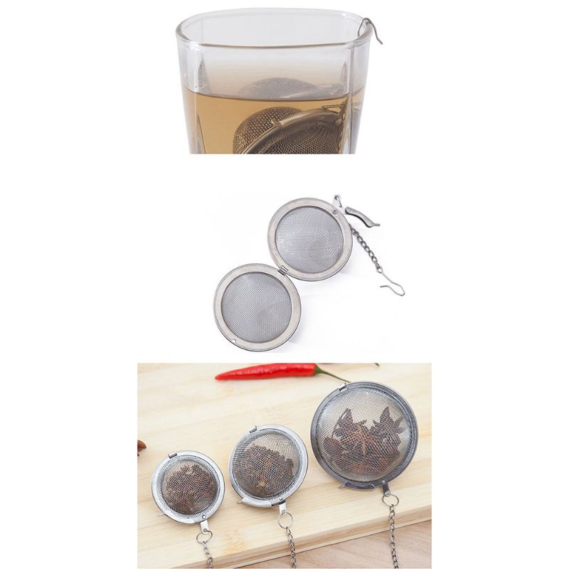 Saringan Teh Reusable Tea Infuser Strainer 70mm - K520 - Silver