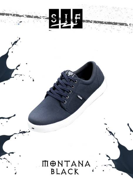 Sepatu Lokal Shoes Local Pride SIF Montana Low Cut Navy White