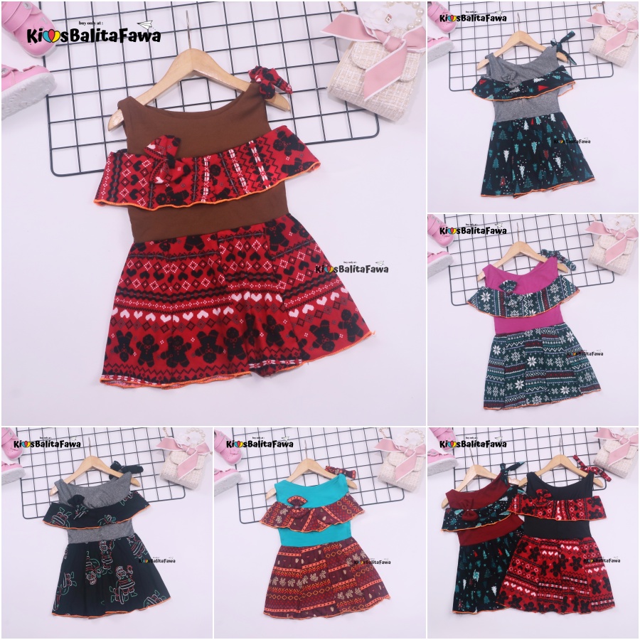 [NATAL] Dress Rachel Bayi - 3 Tahun / Baju Kensi Anak Perempuan Gaun Pesta Pakaian Export Quality