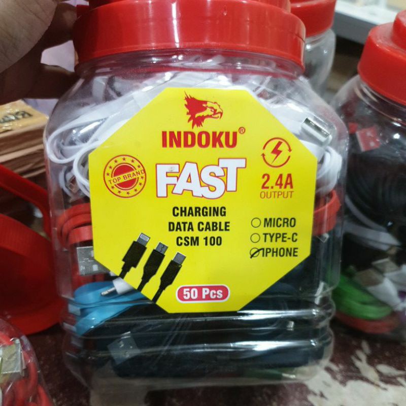 Kabel Data Cable Indoku Fast Charging 2.4A 1 PCS