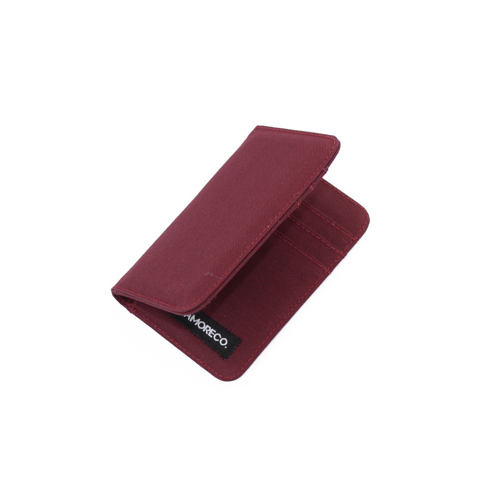 Dompet Kartu Pria Wanita card holder model slim slot vertical marun EMDK51