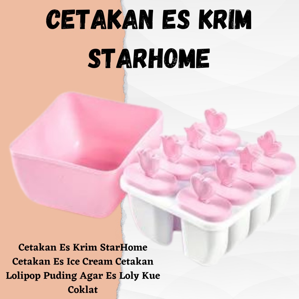 HARGA PROMO!! Cetakan Es Krim StarHome / Cetakan Es Ice / Cream Cetakan Lolipop Puding