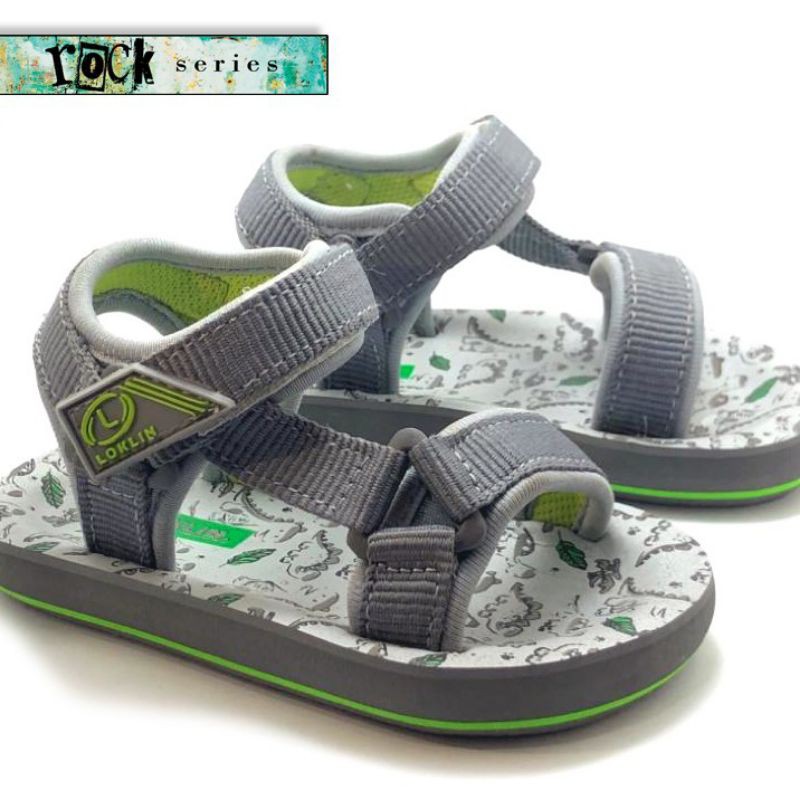 sandal anak loklin, sandal anak dinosaurus, loklin solo