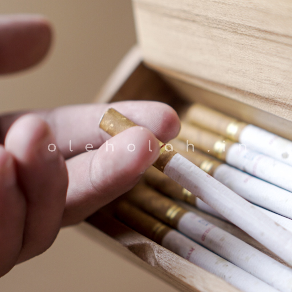 Kotak Tempat Wadah Rokok Kayu / Wadah Rokok Minimalis Keren - QJMB4A