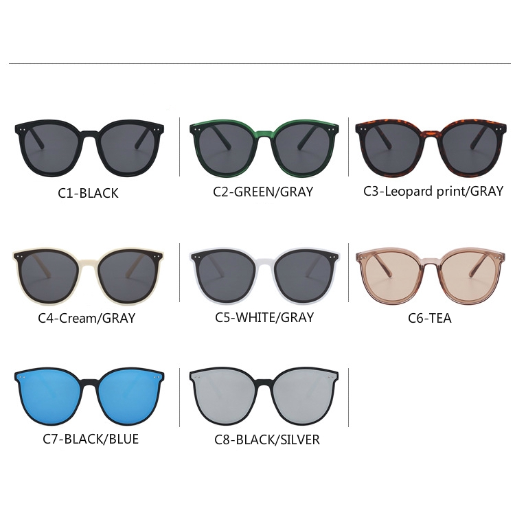 Fashion round frame ins trend men and women all-match sunglasses