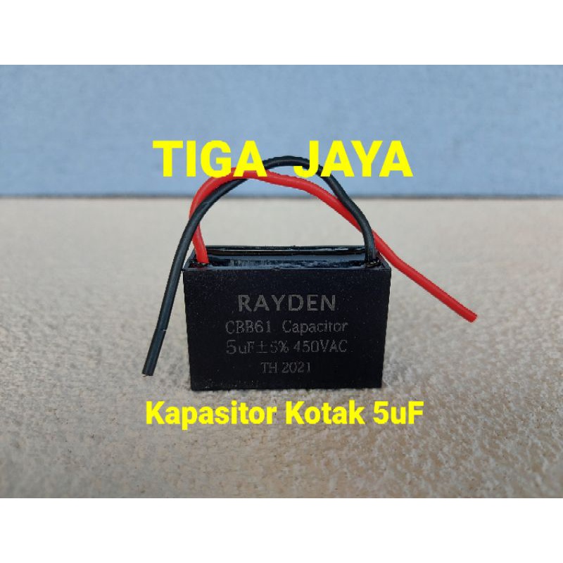 Kapasitor Kotak Hitam 5 Mikro 5UF Kapasitor Kotak 5 UF Capasitor 5 Mikro 5UF