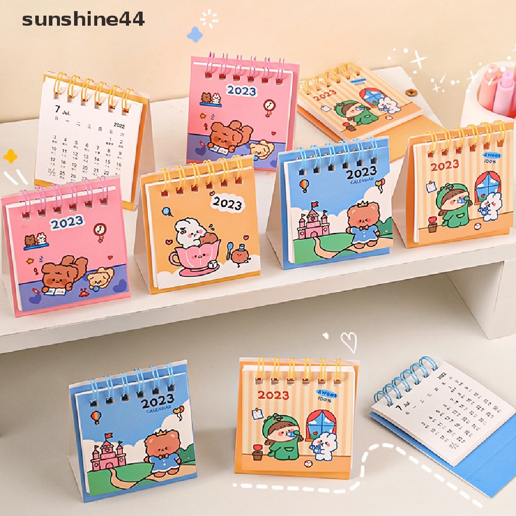 Sunshine 2023 Kalender Meja MIni Motif Kelinci / Anjing Lucu