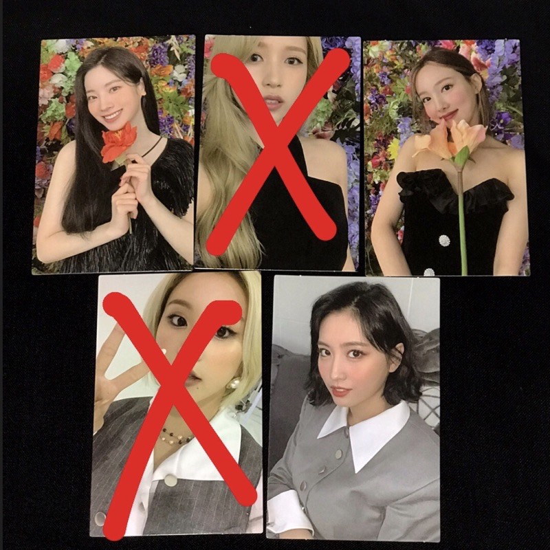 Photocard PC TWICE Dahyun Nayeon Momo EYES WIDE OPEN