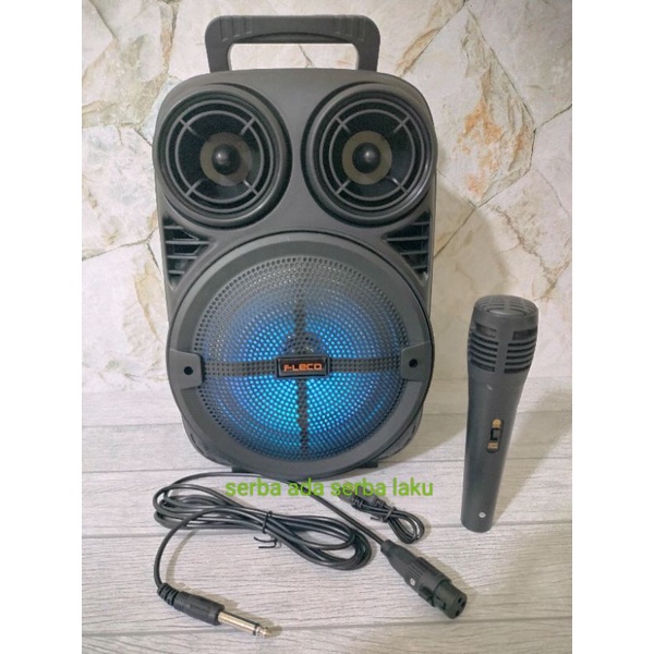 Speaker Bluetooth Portable 6,5inch Plus Microphone Mirip Km-3381 F 3381 FLECO