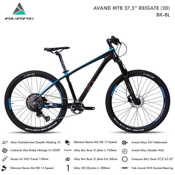 Sepeda Gunung MTB Avand Reigate 27,5 Inch 12 Speed Garansi Original SNI Termurah-3