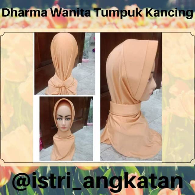 Jilbab Dharma Wanita Tumpuk Kancing