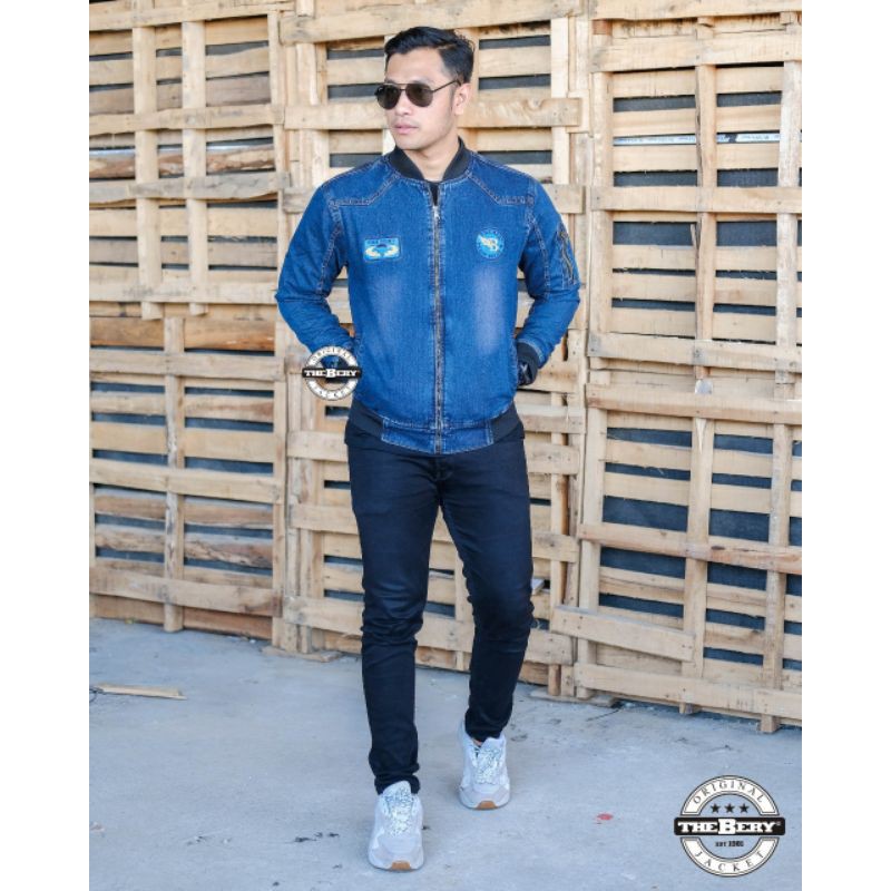 BOMBER JEANS WINGS THE BERRY-PAKAIAN PRIA -BOMBER JEANS WINGS-COD/BAYAR DI TEMPAT