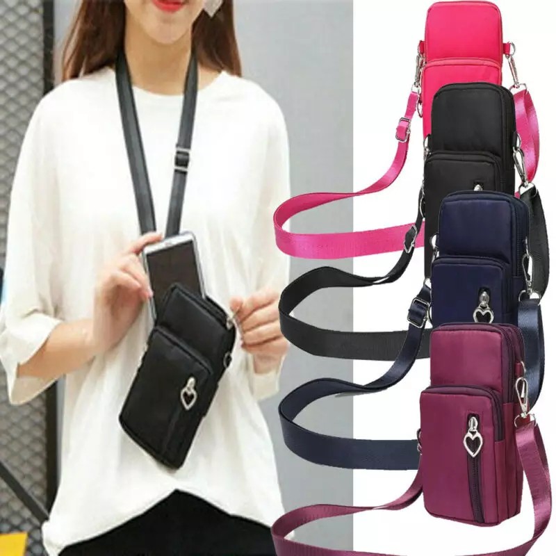 DT123 - Tas hp kartu gantungan leher/Tas Hp mini selempang gantung leher/hanging wallet/sako wallet